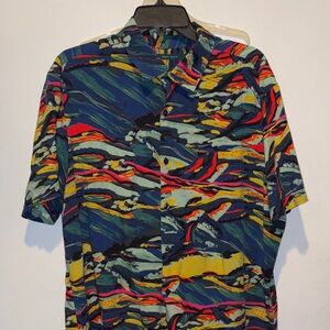 Perry Ellis Multicolor Abstract Shirt